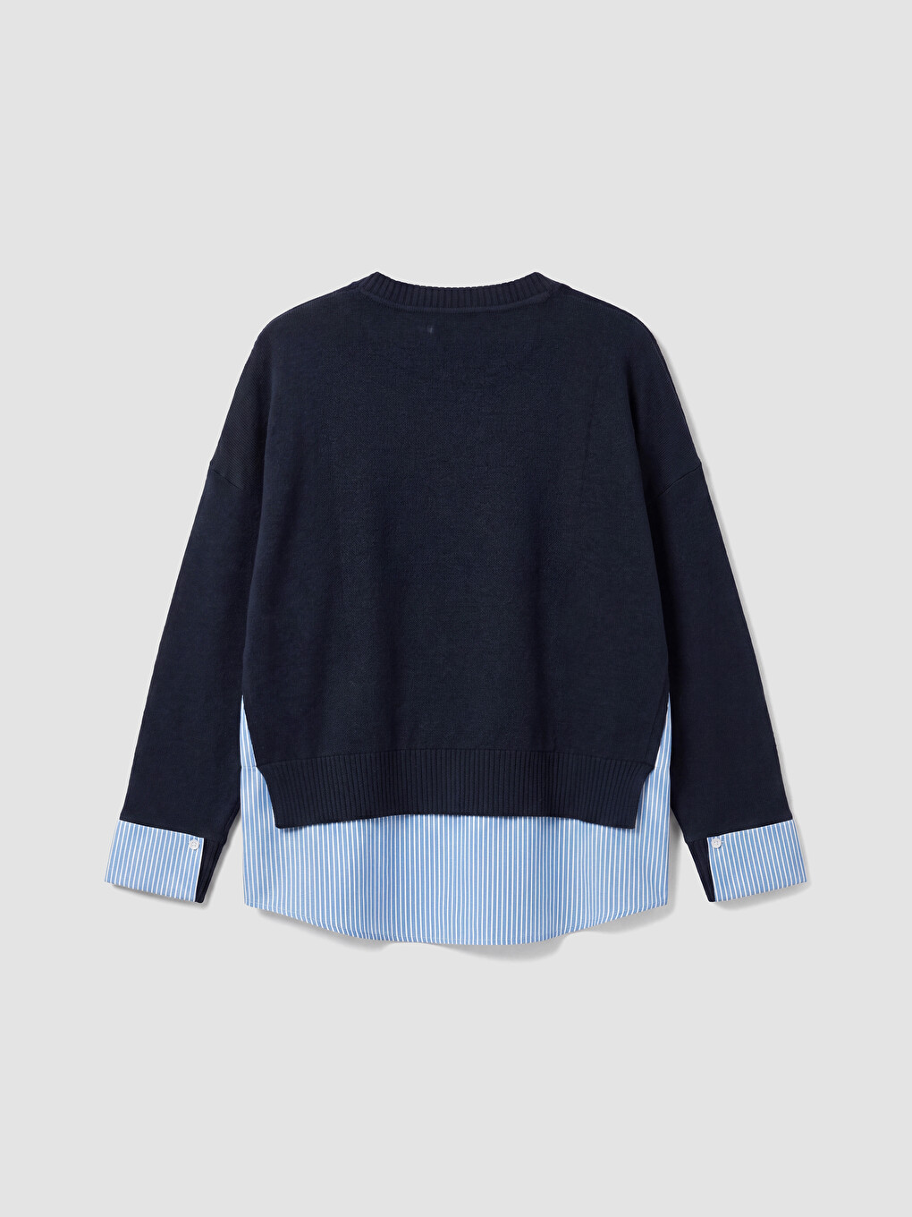 Crew Neck Shirt Look Women's Sweatshirt-6