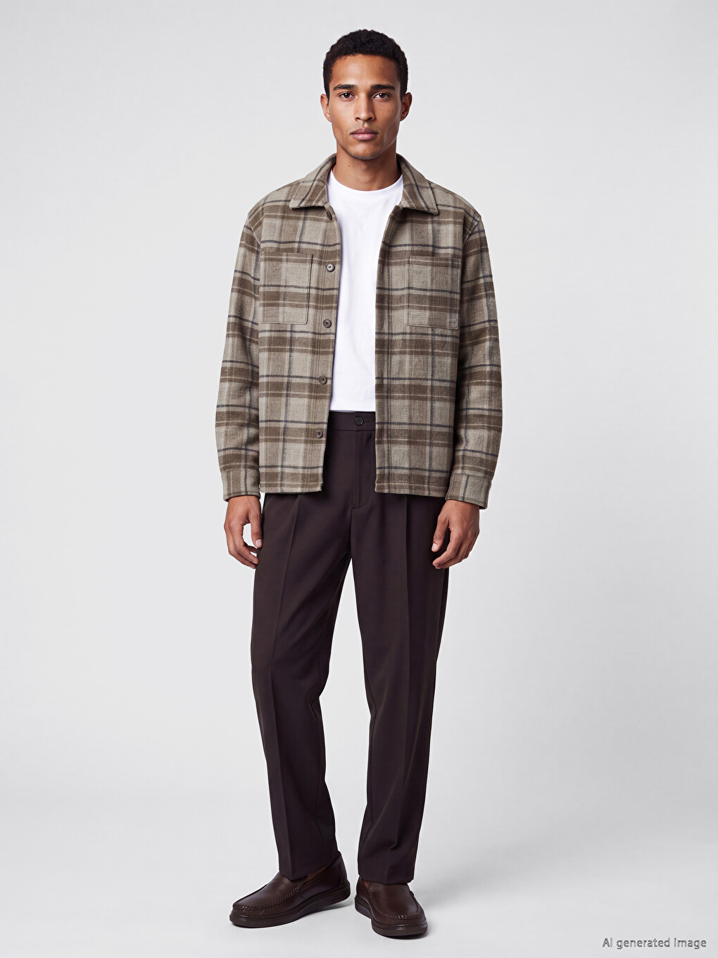 Regular Fit Plaid Men's Lumberjack Shirt Jacket-1