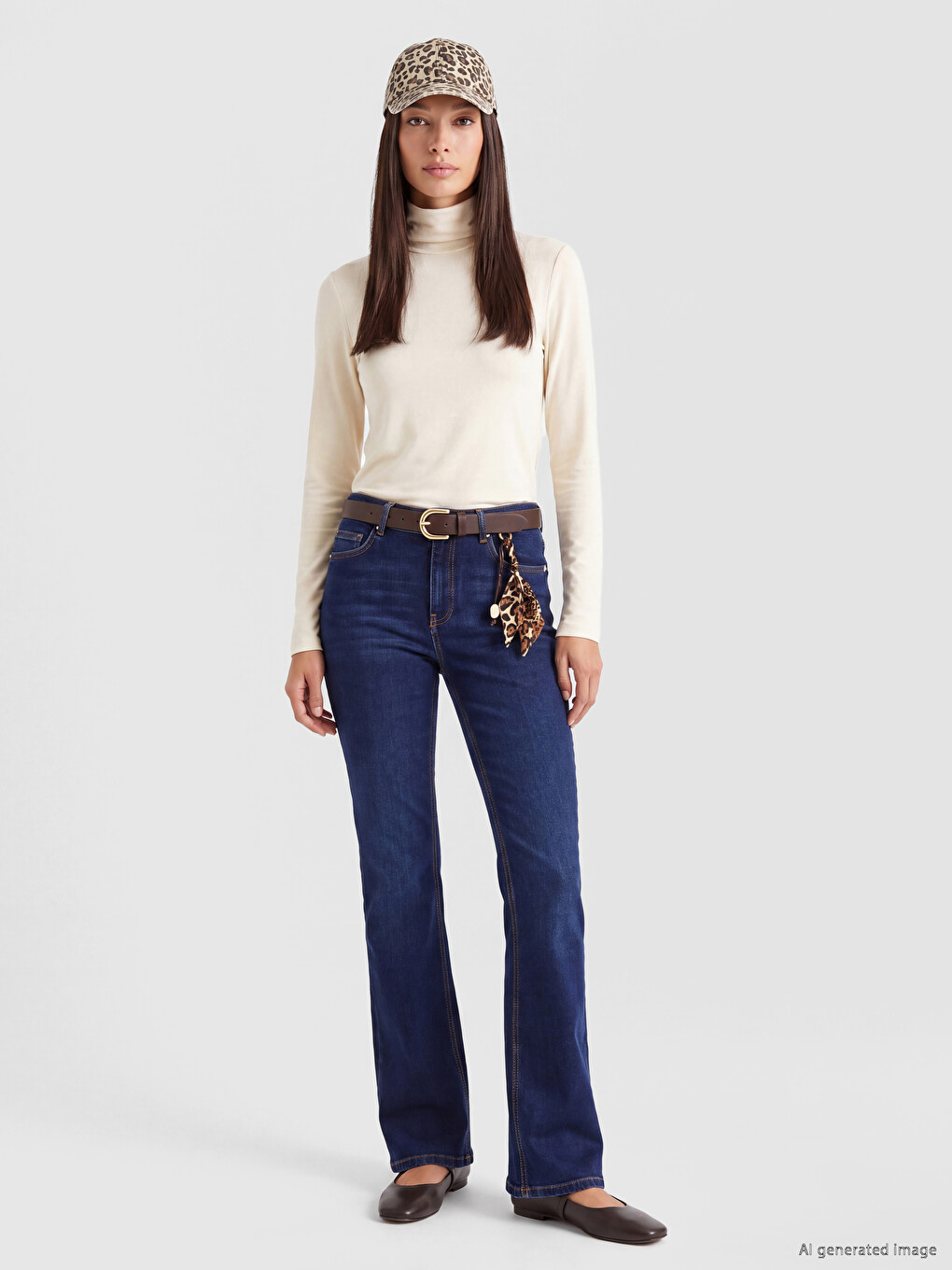 High Waist Flare Fit Women's Jeans