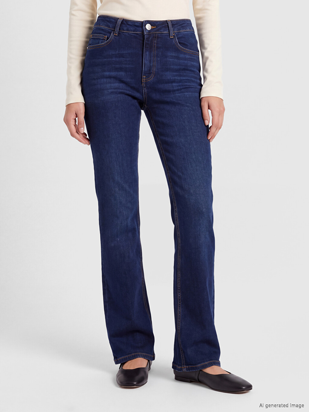 High Waist Flare Fit Women's Jeans-1