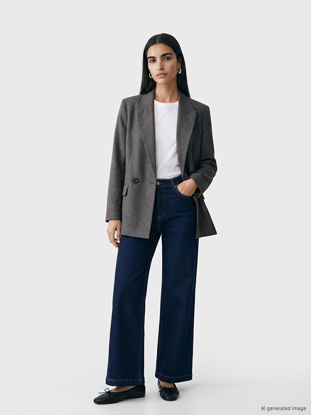 Patterned Women's Blazer Jacket-1