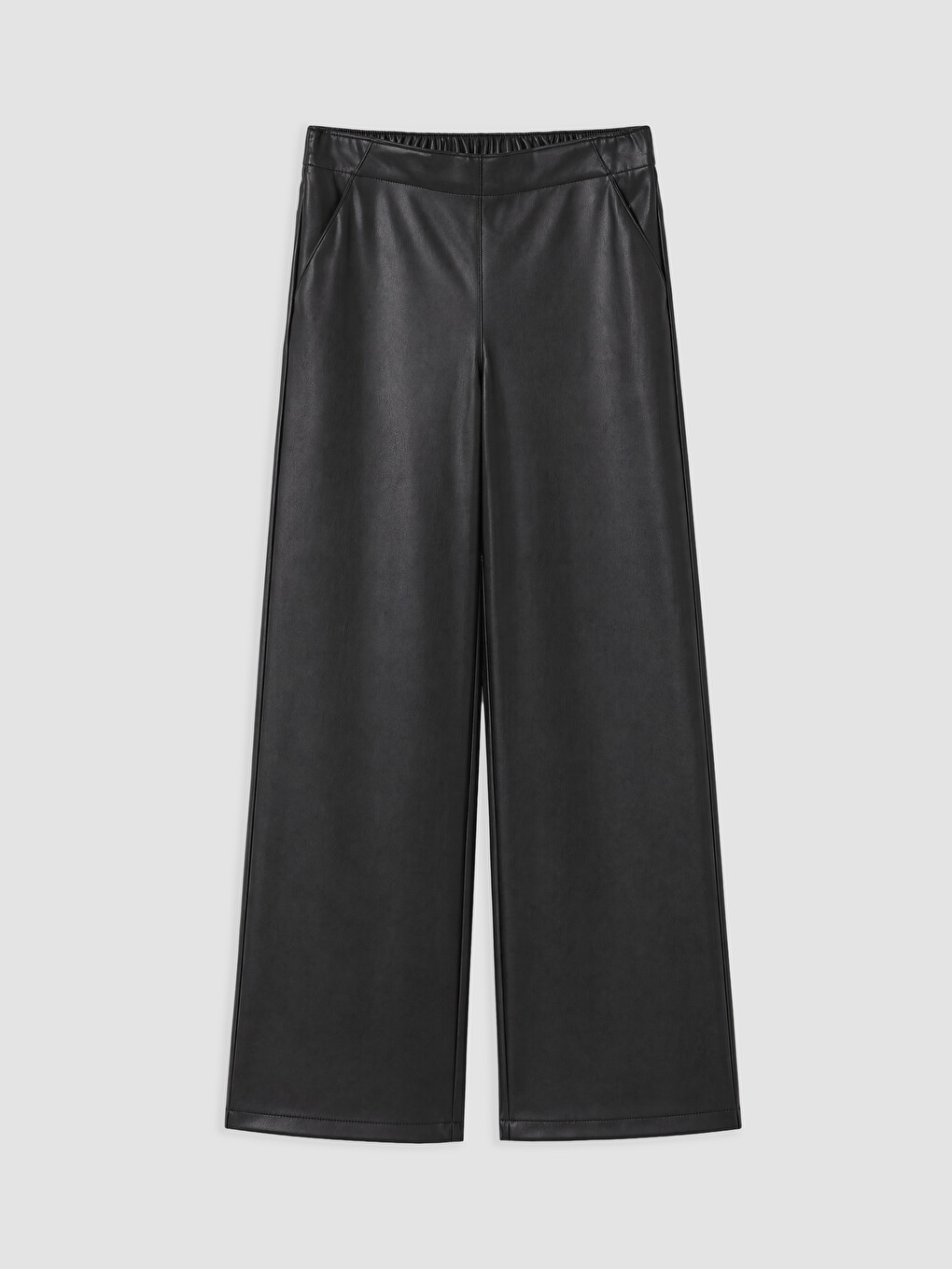 Loose Fit Girls' Faux Leather Trousers