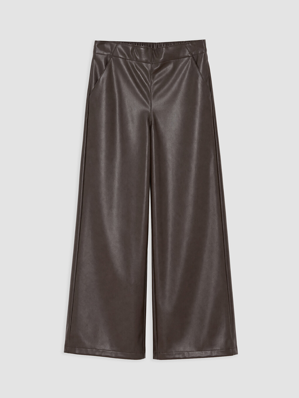 Loose Fit Girls' Faux Leather Trousers