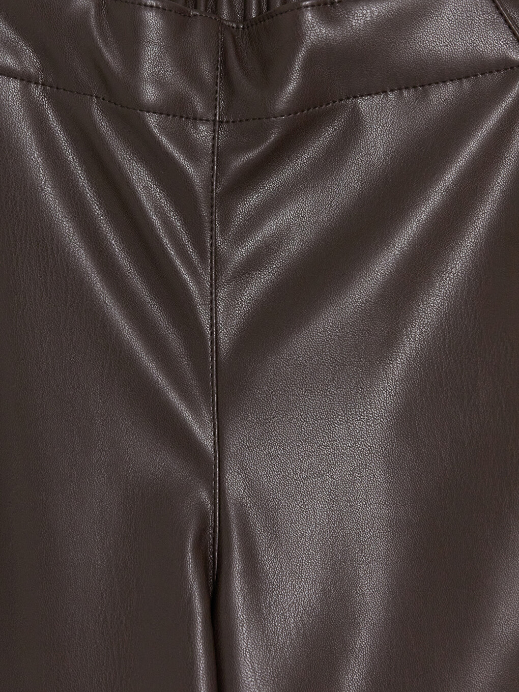 Loose Fit Girls' Faux Leather Trousers-2