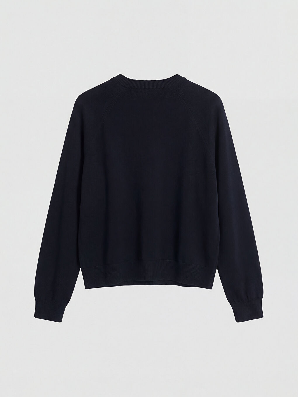 Siyah Bisiklet Yaka Kadın Triko Kazak-5