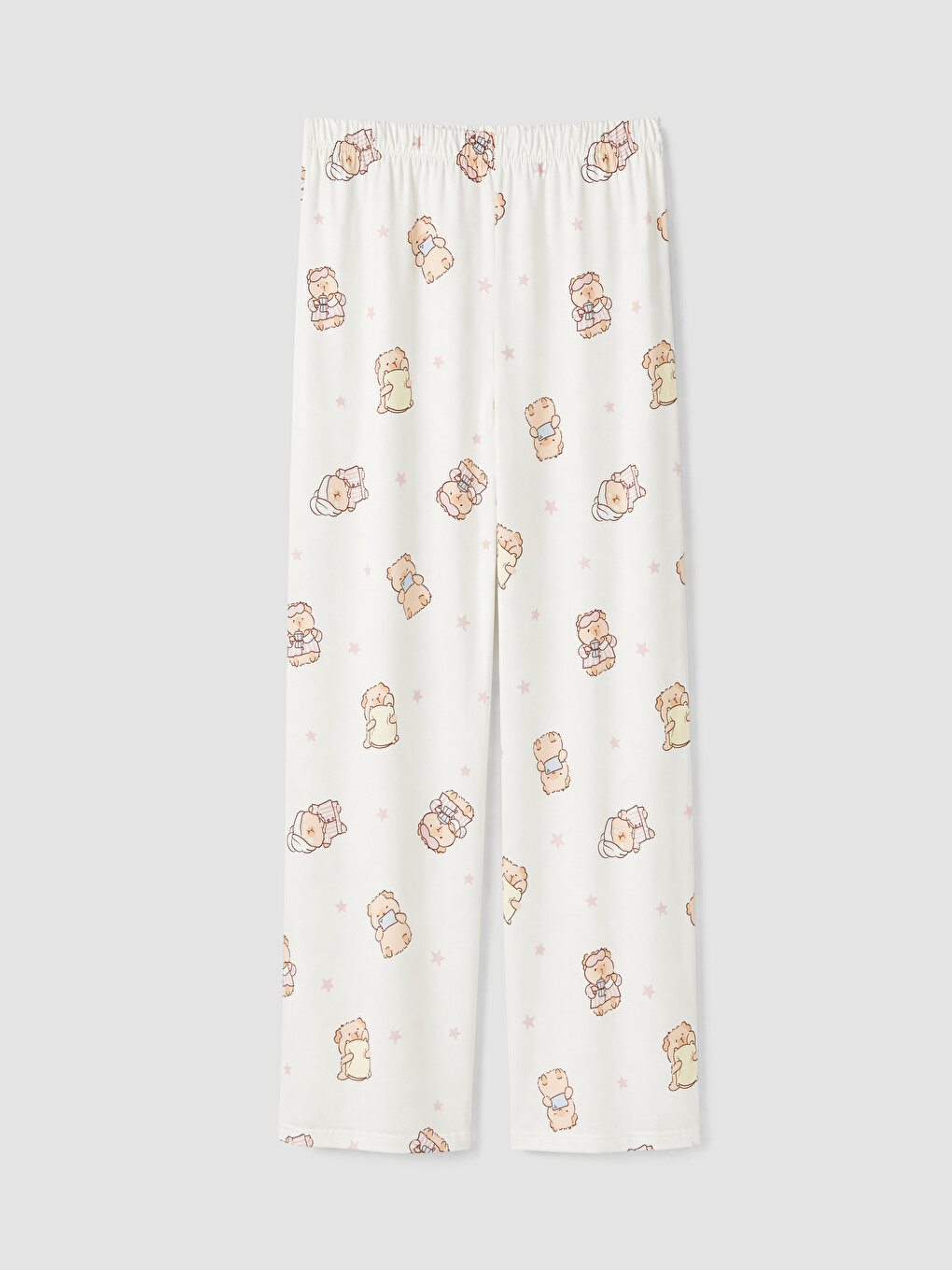 V Neck Teddy Bear Printed Women's Pyjamas Set-8