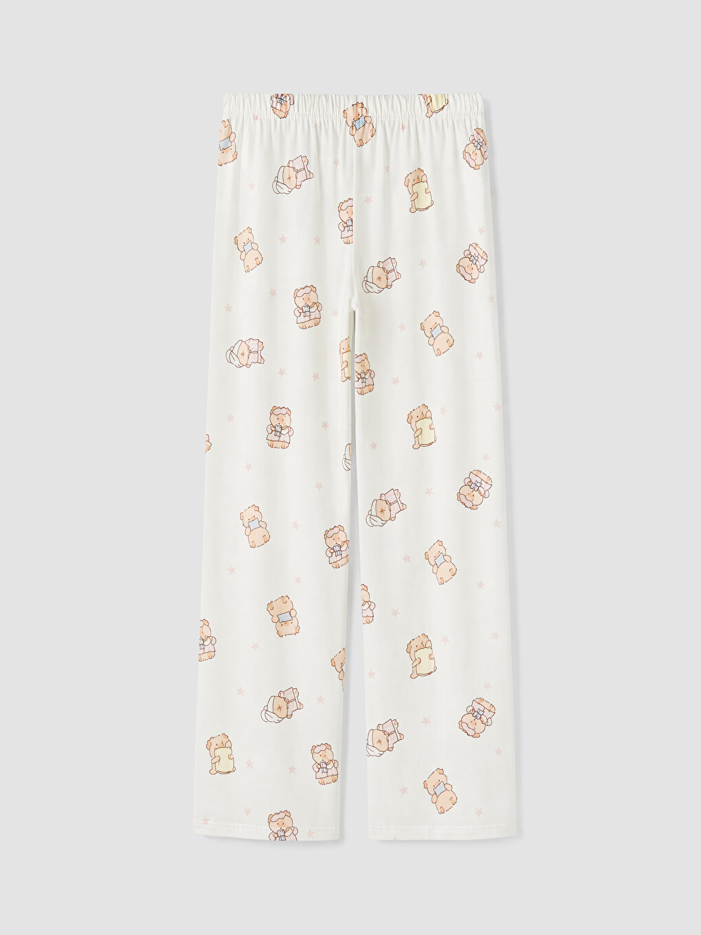 V Neck Teddy Bear Printed Women's Pyjamas Set-10