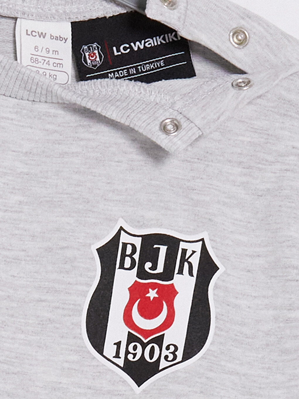 Beyaz Beşiktaş Lisanslı Erkek Bebek Tişört-2
