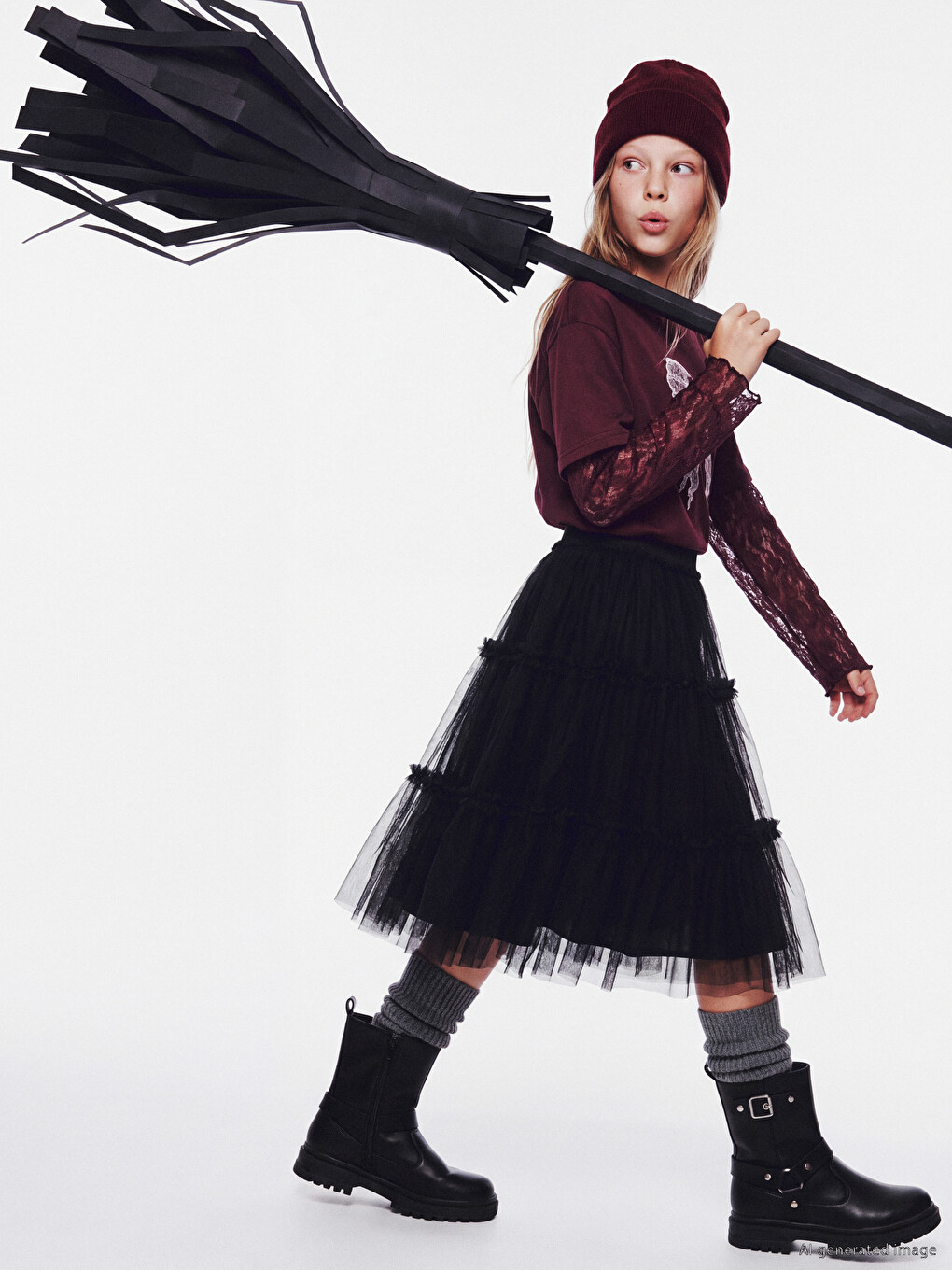 Layered Ruffled Girls' Tutu Skirt-1
