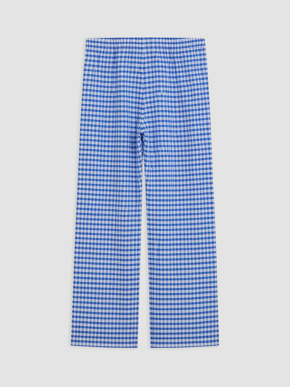 Lacivert Bebe Yaka Ekose Kadın Pijama Takım-5