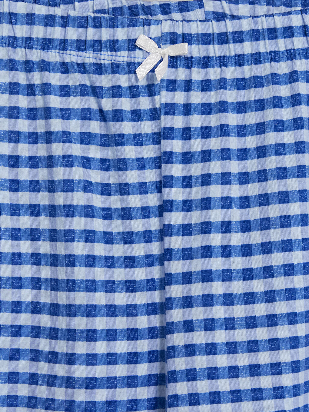 Lacivert Bebe Yaka Ekose Kadın Pijama Takım-6