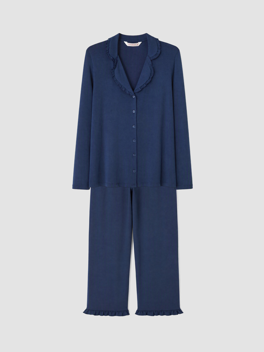 İndigo Gömlek Yaka Kadın Pijama Takım-4