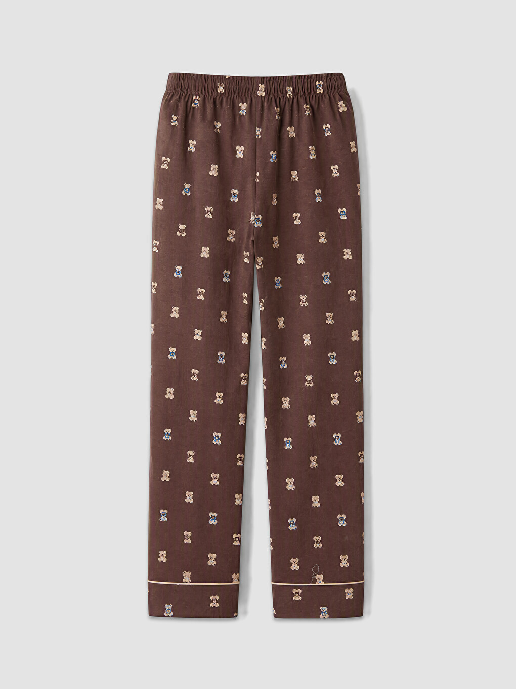 Kahverengi Ayı Desenli Kadın Pijama Takım-8