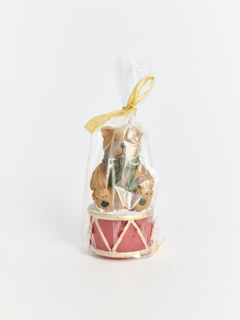 Decorative Drum On Bear Figured Candle-2