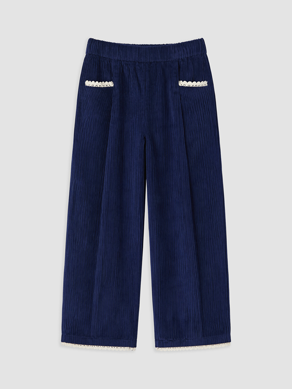 Regular Fit Girls' Velvet Trousers
