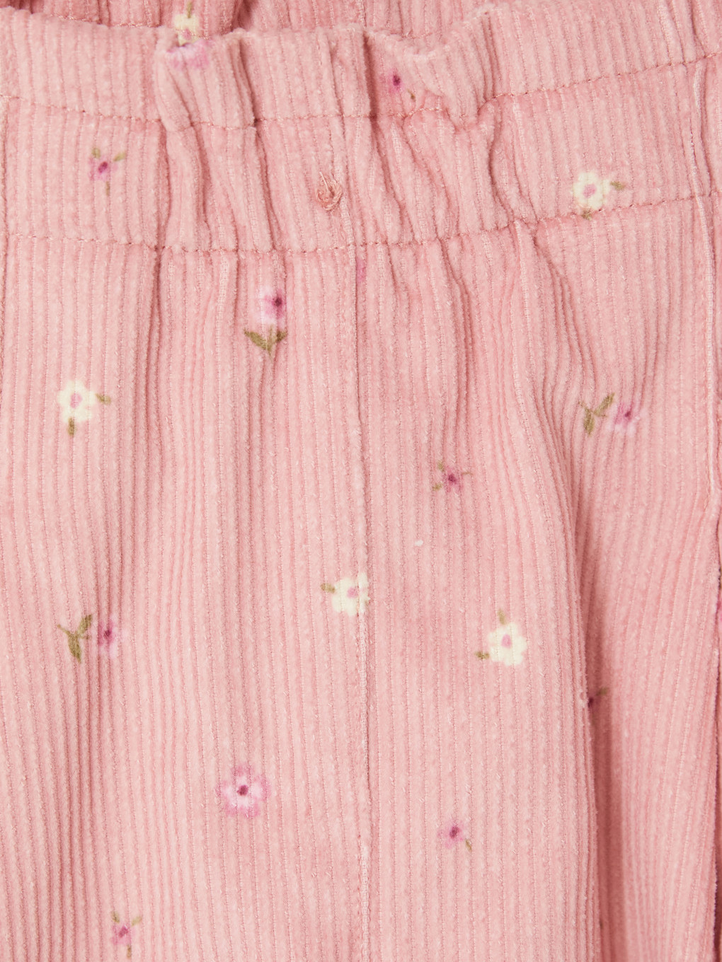 Pembe Regular Fit Çiçekli Kız Çocuk Pantolon-1