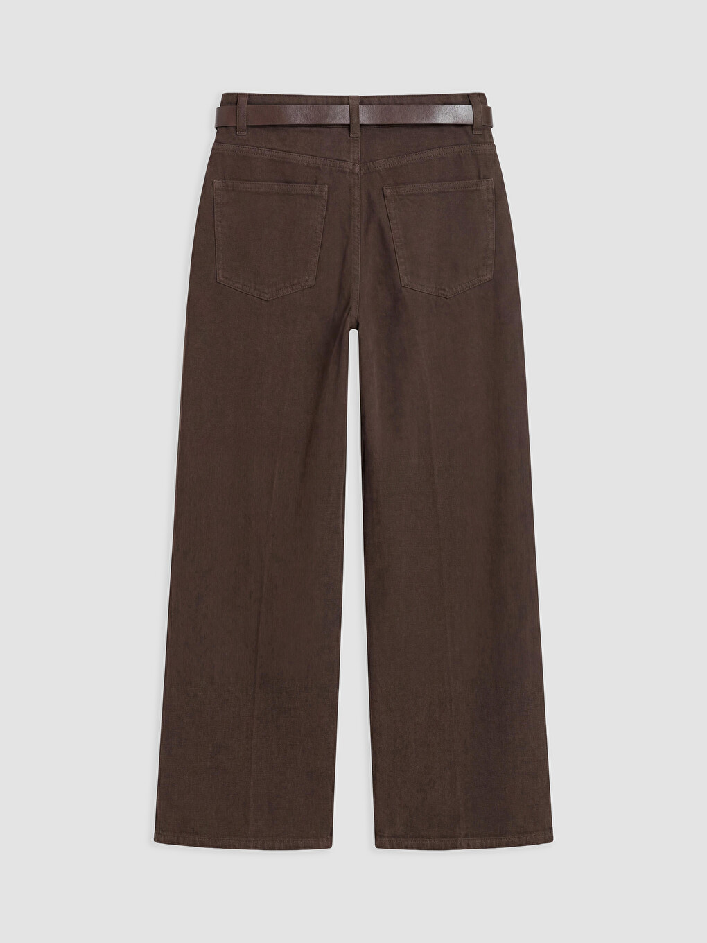 Waist Belted Wideleg Women's Jeans-5