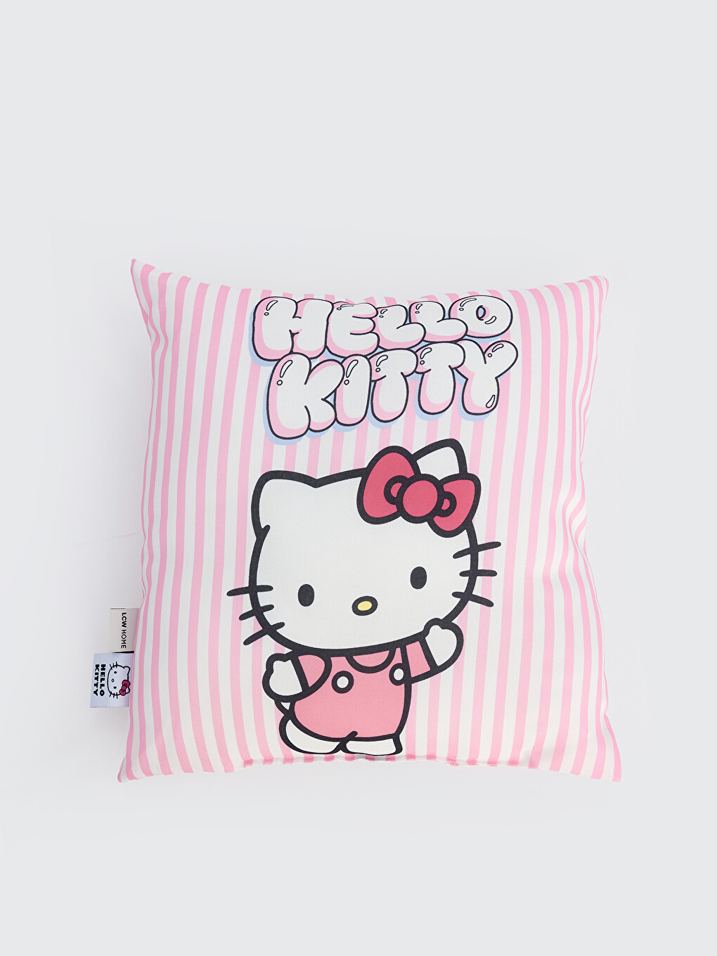 Pembe Hello Kitty Baskılı Kırlent 30x30 Cm-1