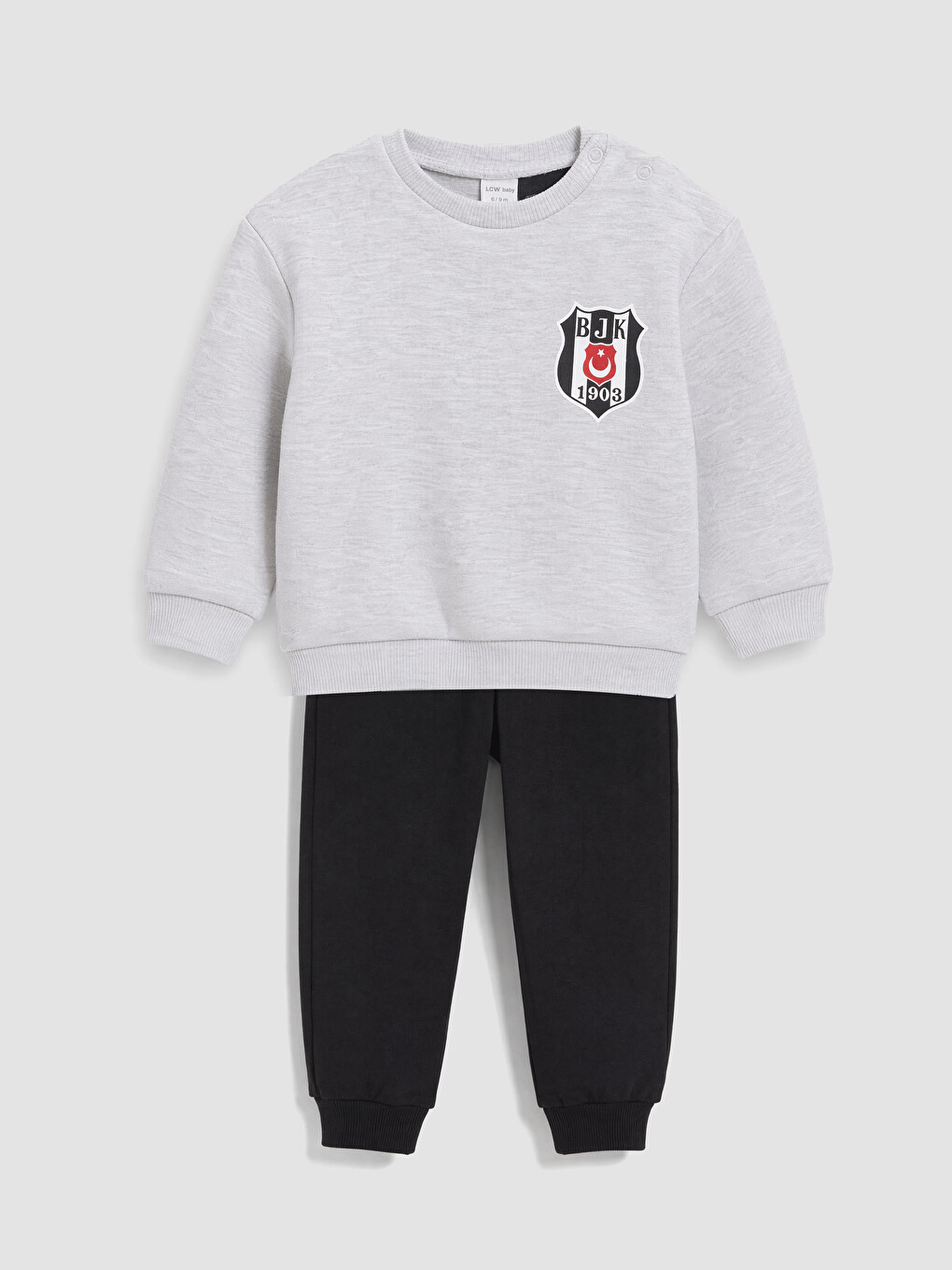 Beyaz Beşiktaş Lisanslı Erkek Bebek Eşofman Takımı-1