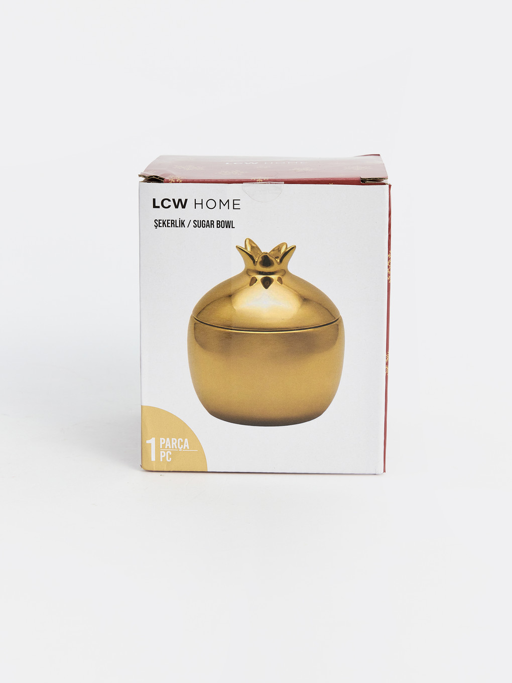 Pomegranate Shaped Lidded Decorative Sugar Bowl-2