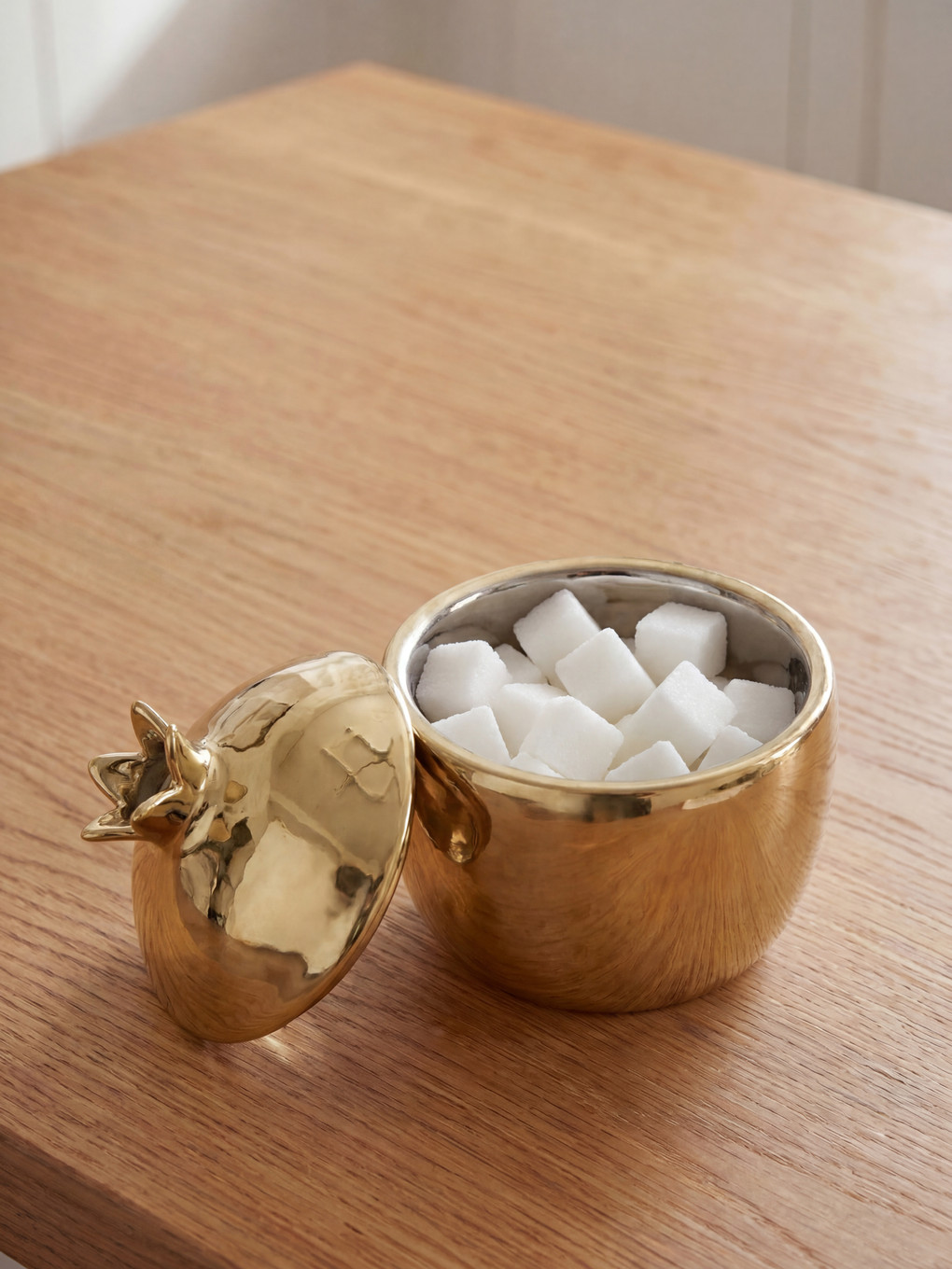 Pomegranate Shaped Lidded Decorative Sugar Bowl