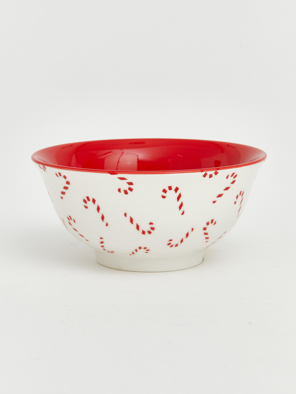 New Year Themed Candy Cane Patterned Bowl-1