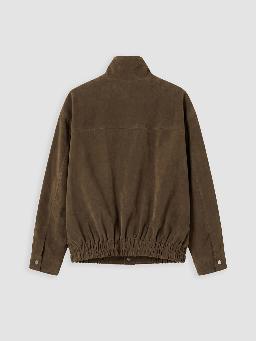 Xhaketë Mock Neck Me Pamje Suede Për Gra-6