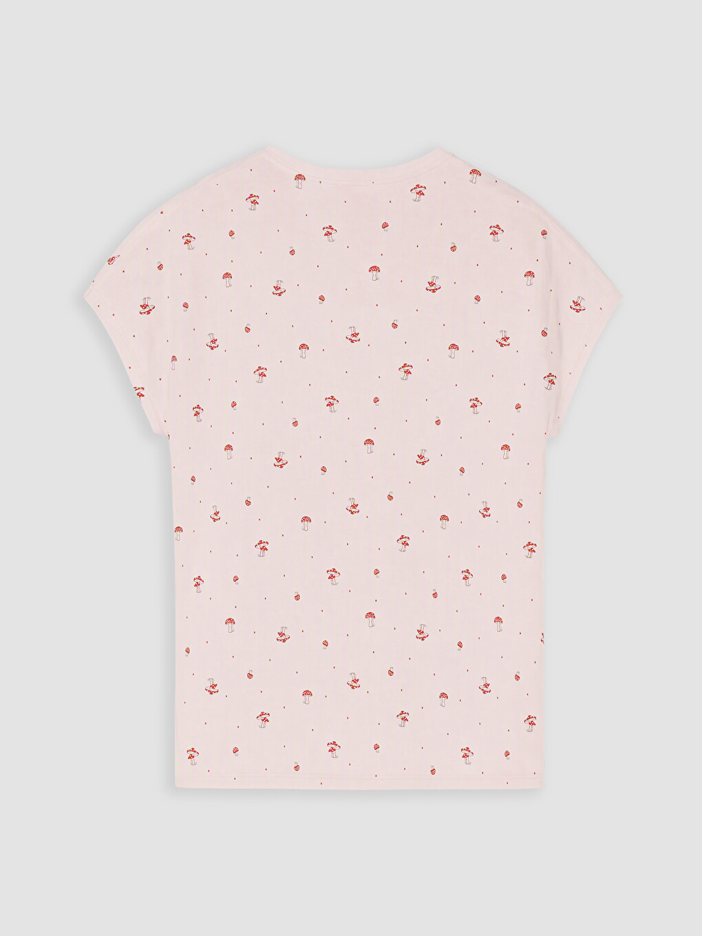 Pembe V Yaka Desenli Kadın Pijama Takım-3