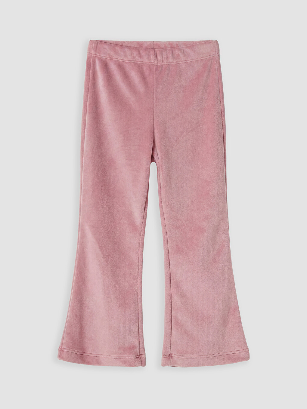 Pembe Kız Çocuk İspanyol Paça Kadife Tayt Pantolon