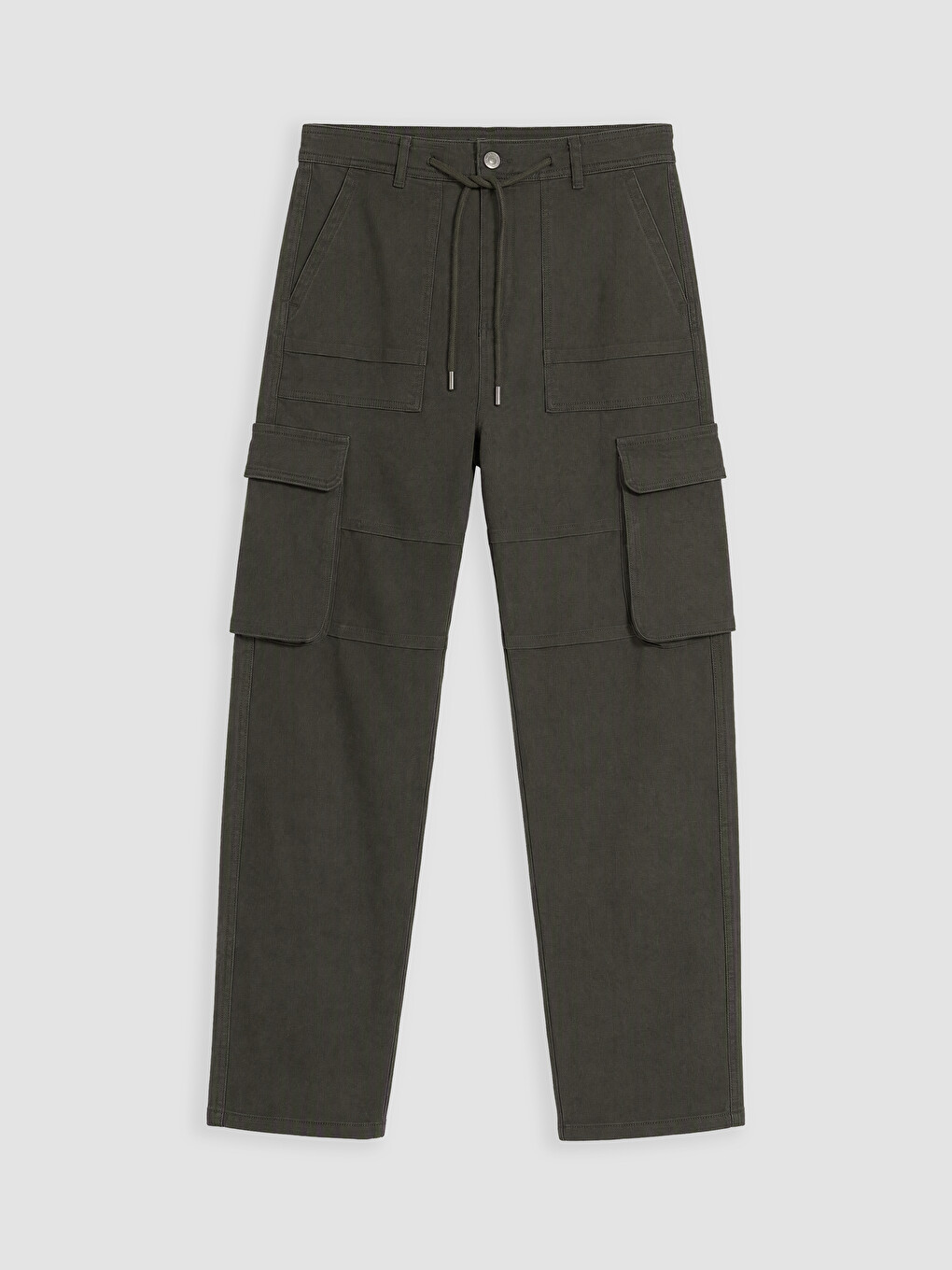 Haki Loose Fit Erkek Kargo Pantolon