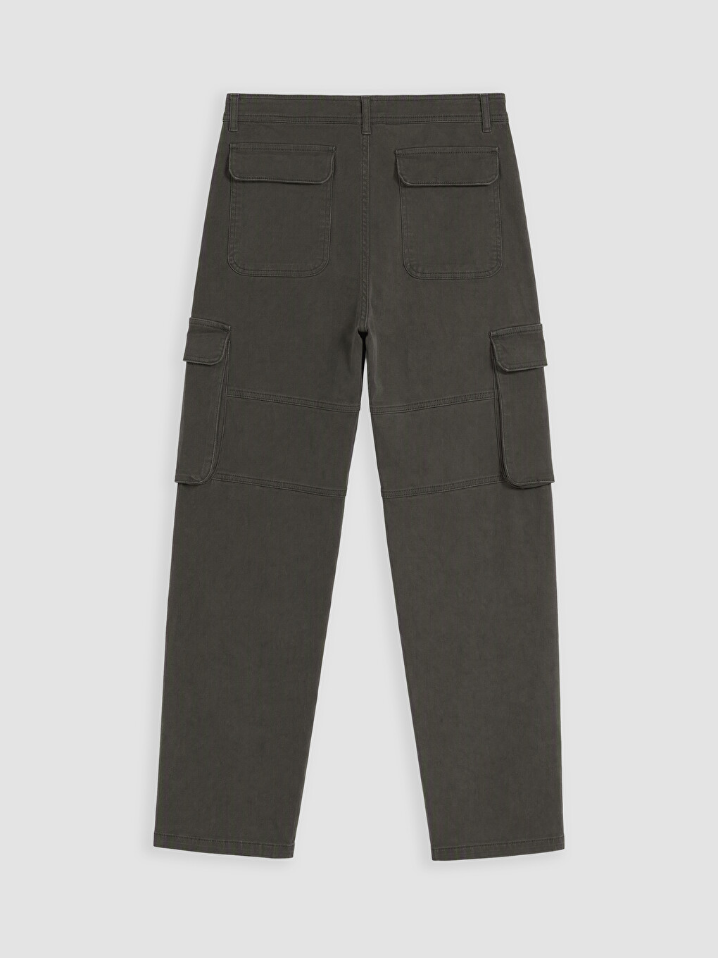 Haki Loose Fit Erkek Kargo Pantolon-2