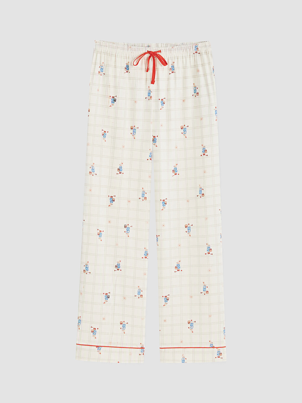 Ekru Gömlek Yaka Hamile Pijama Takım-8