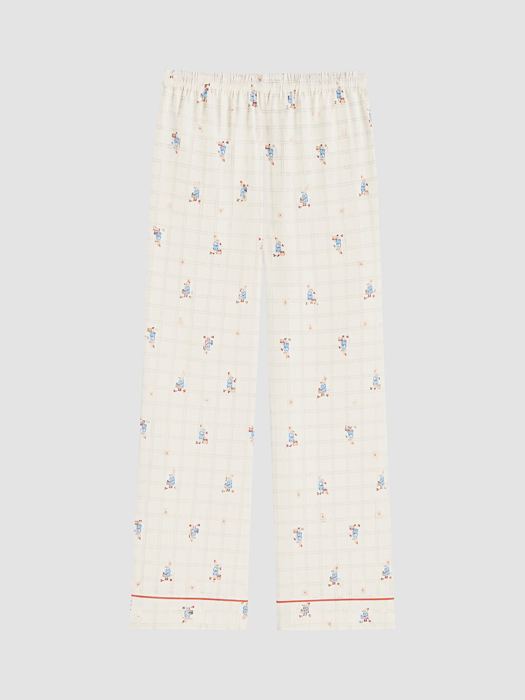 Ekru Gömlek Yaka Hamile Pijama Takım-10