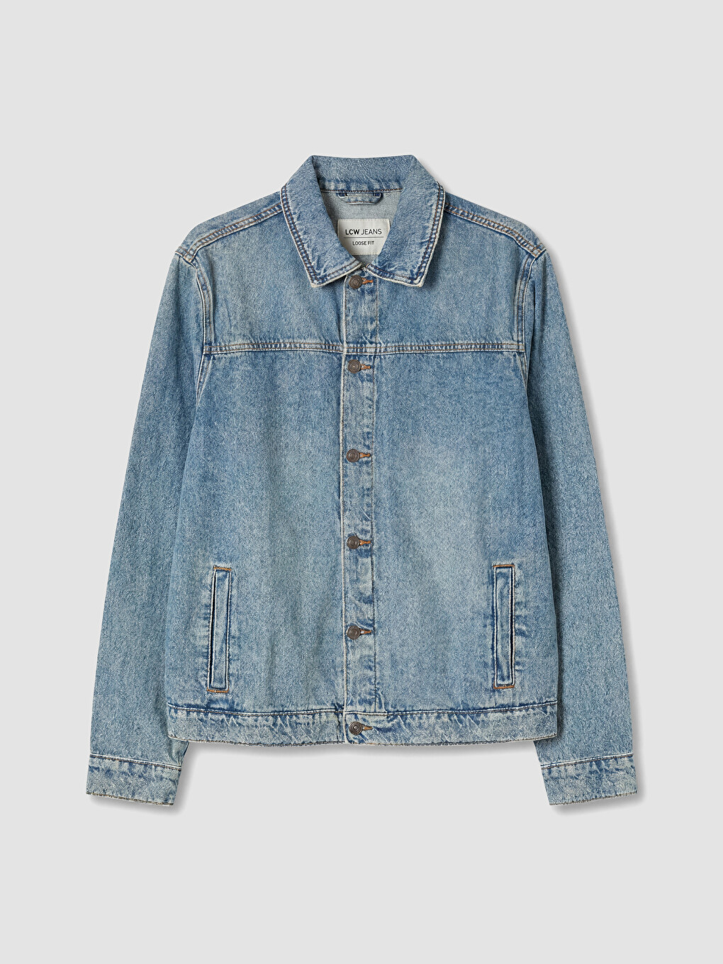 İndigo Loose Fit Erkek Jean Ceket-3