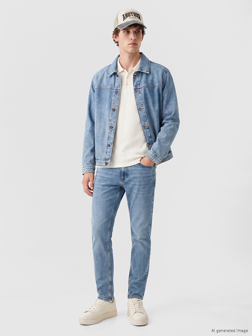İndigo Loose Fit Erkek Jean Ceket-1