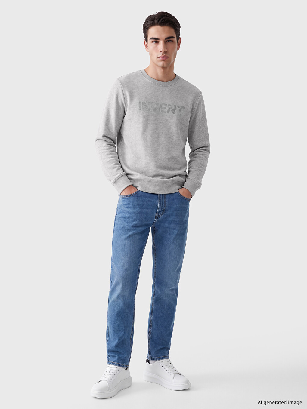 Printed Thick Men's Sweatshirt-1