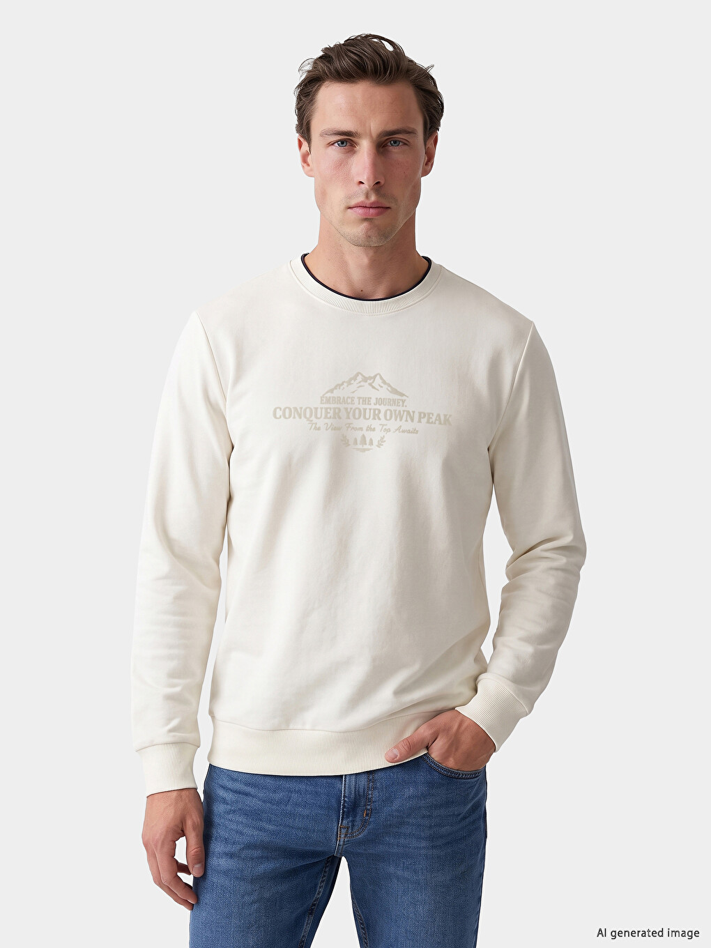 Man White Sweatshirt