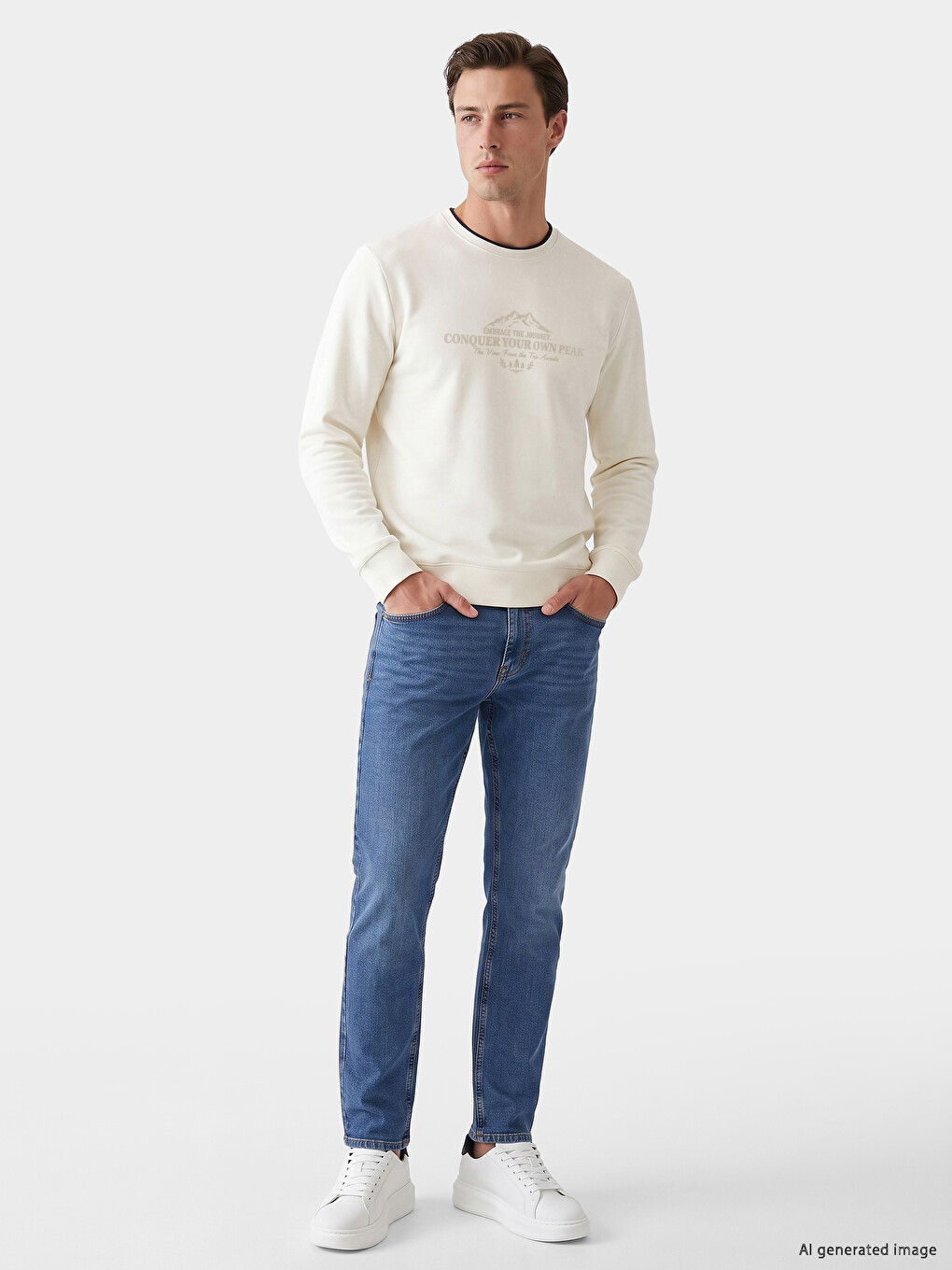 Man White Sweatshirt-1