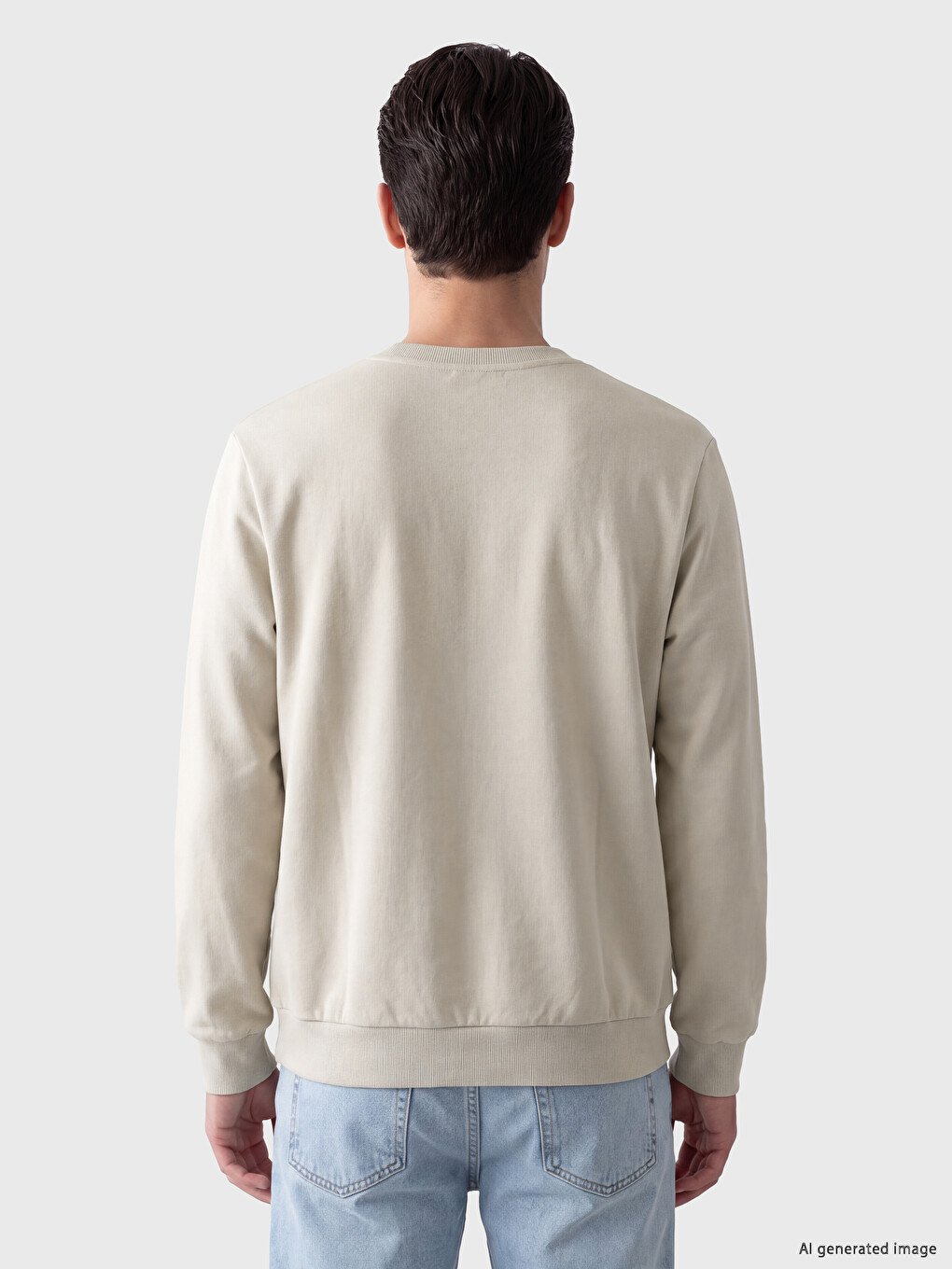 Man Beige Sweatshirt-2
