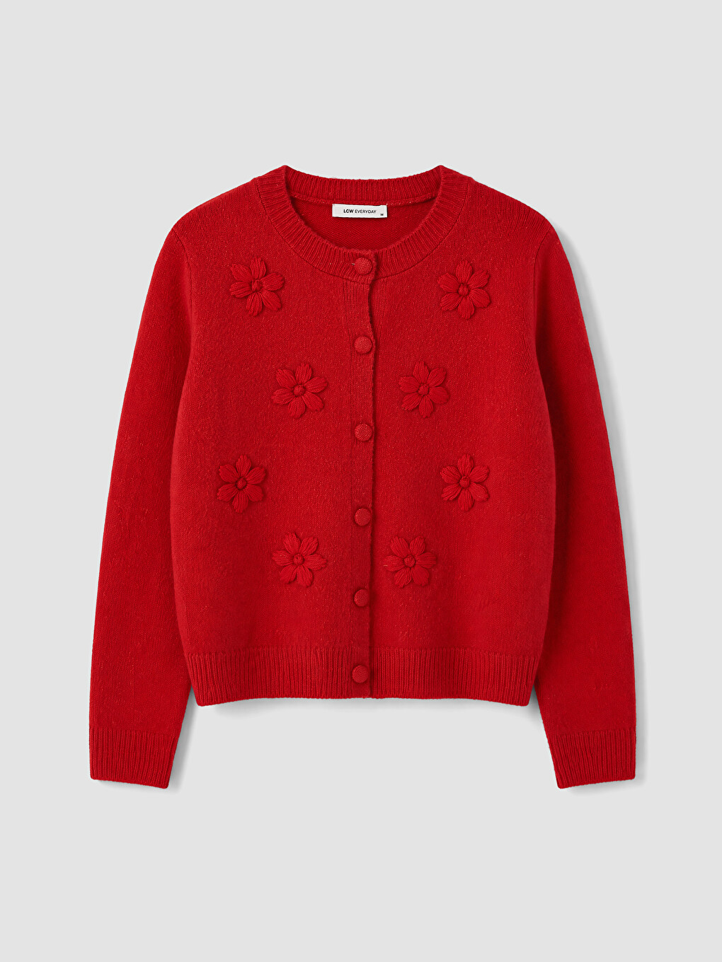 Floral Wool Blended Women's Knitwear Cardigan-4