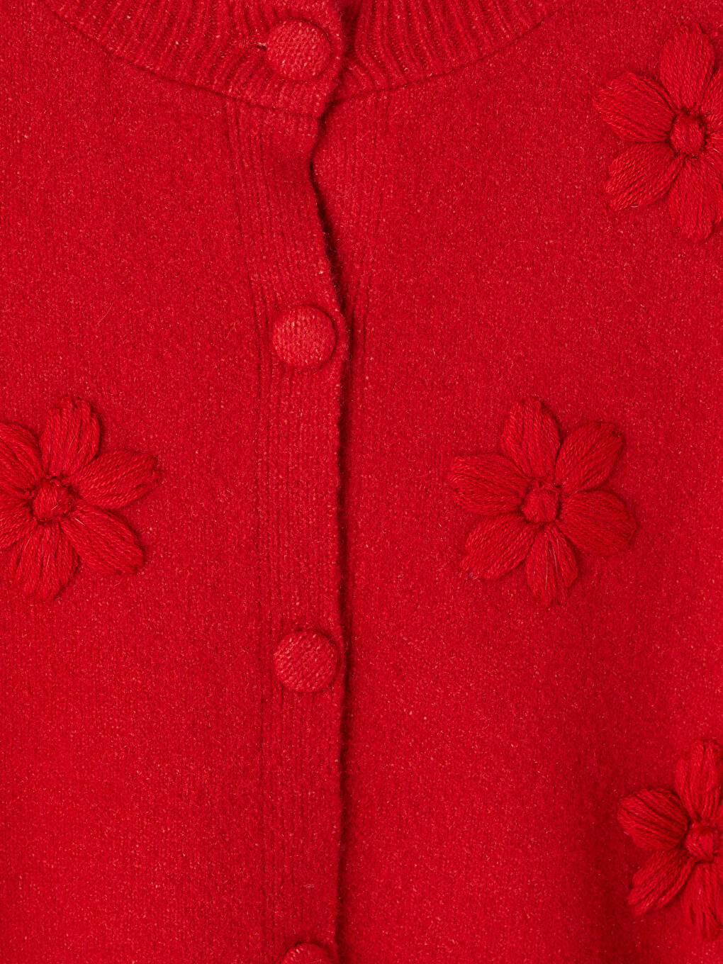 Floral Wool Blended Women's Knitwear Cardigan-5