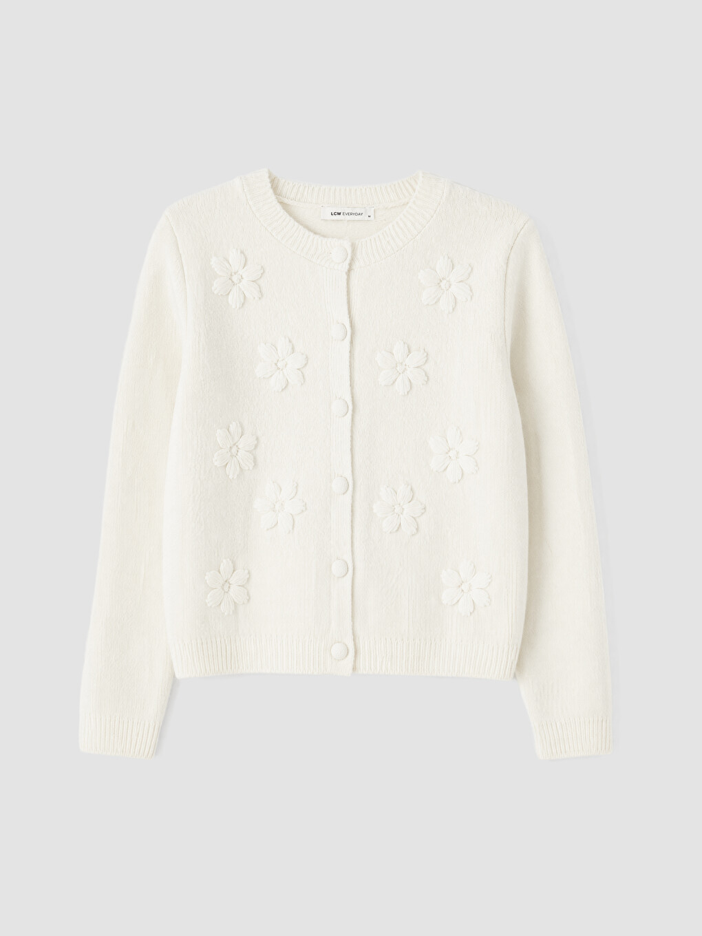 Floral Wool Blended Women's Knitwear Cardigan-4