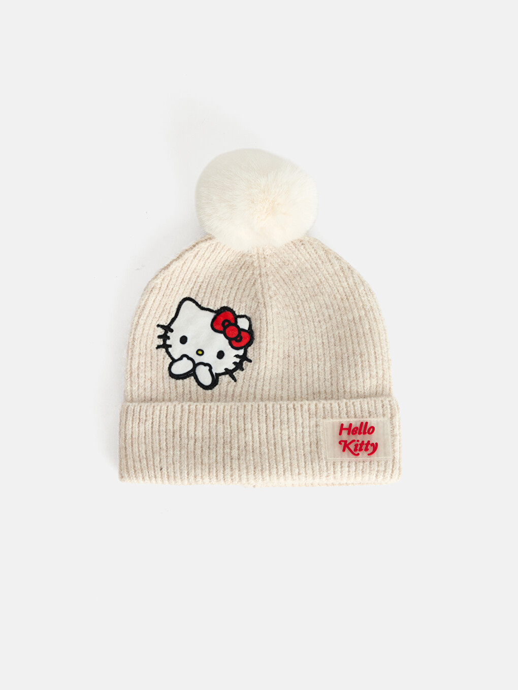 Hello Kitty Embroidered Girls' Beanie And Neck Warmer-1