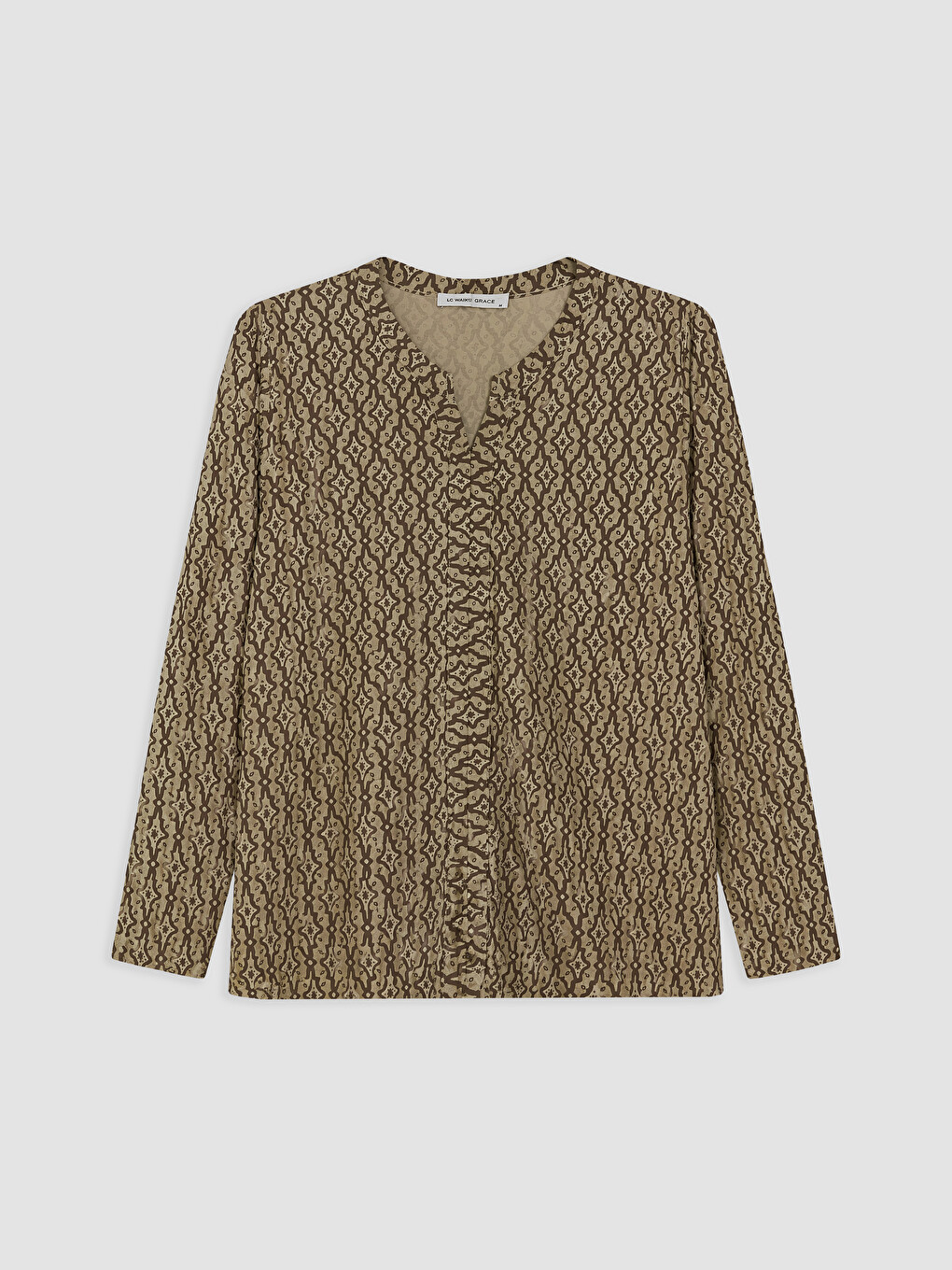 Patterned 100% Cotton Women's T-shirt-4