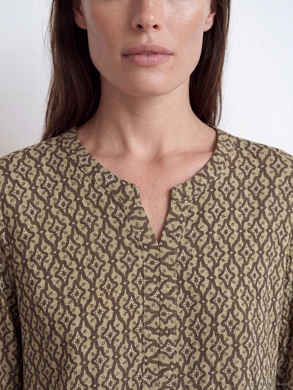 Patterned 100% Cotton Women's T-shirt-2