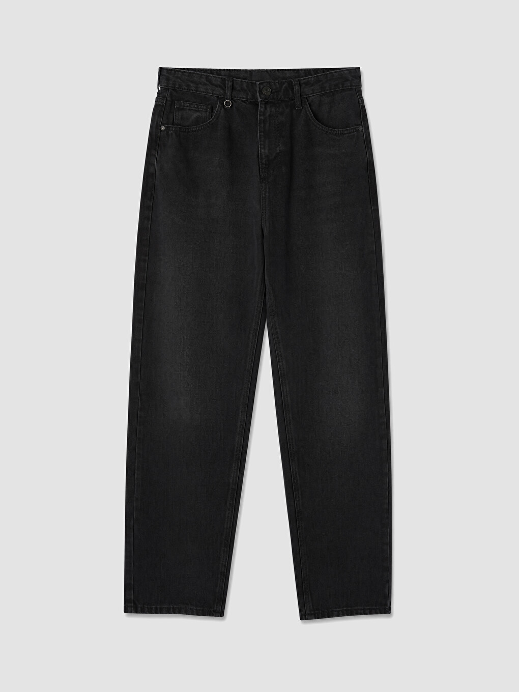 Siyah Baggy Fit Erkek Jean Pantolon-3