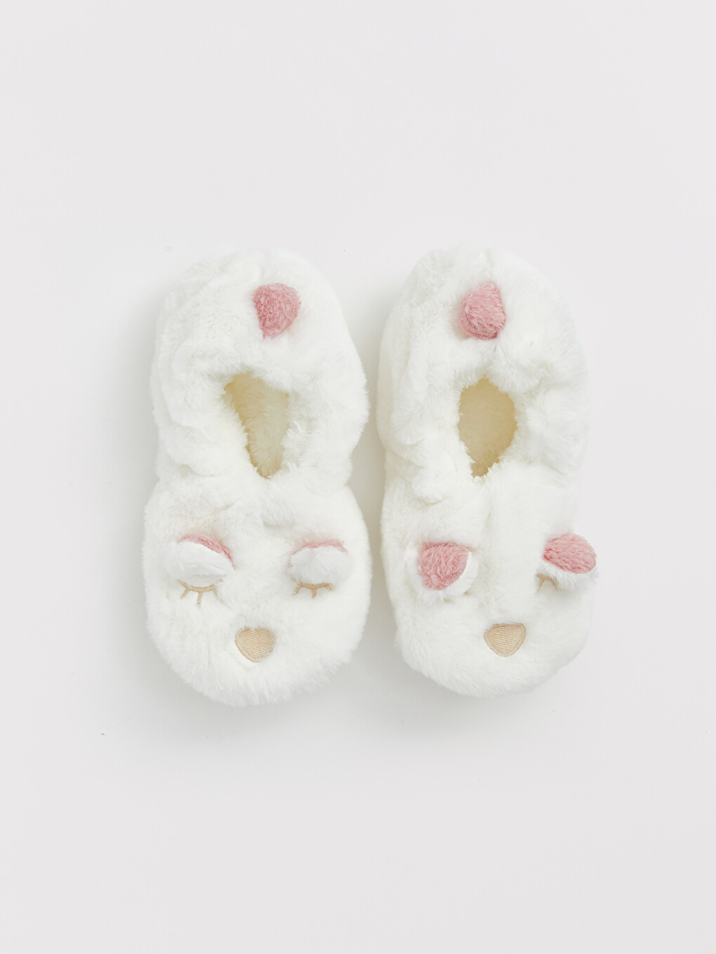 Girl Ecru Slipper Boots