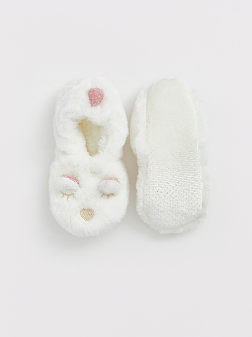 Girl Ecru Slipper Boots-1