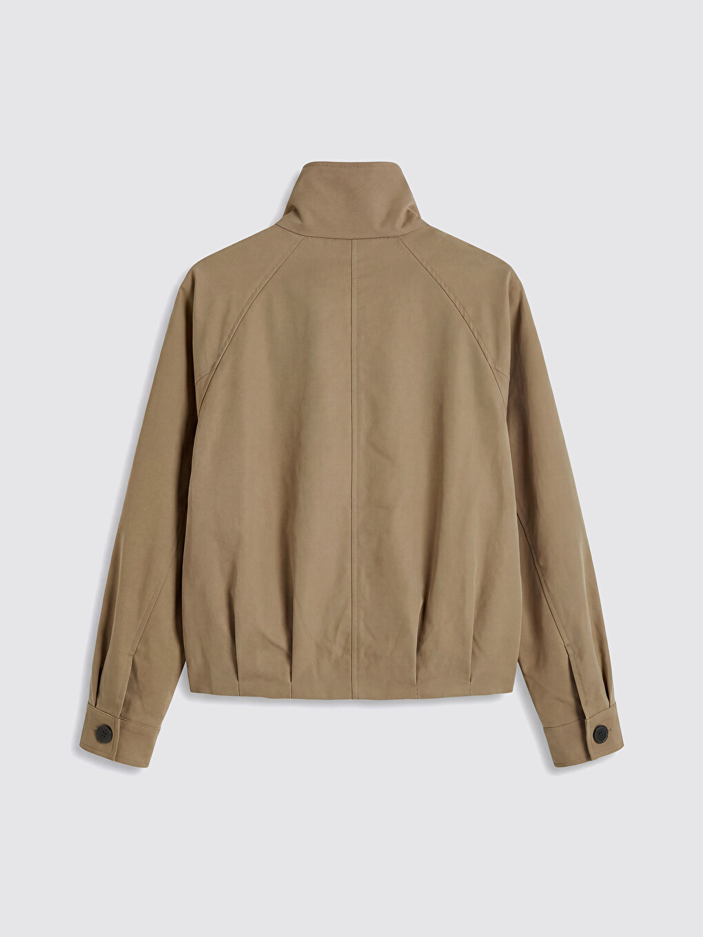 Manteau En Gabardine À Col Montant Pour Femme-5