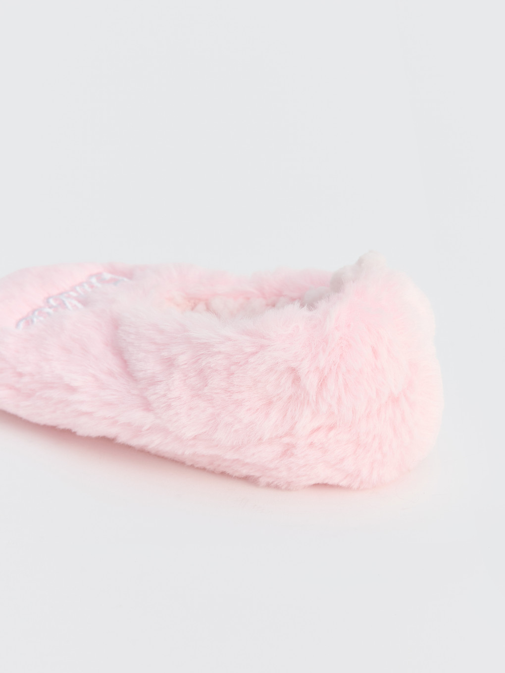Pembe Barbie Nakışlı Pelüş Kız Çocuk Panduf-2